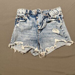Distressed High-Waisted shorts